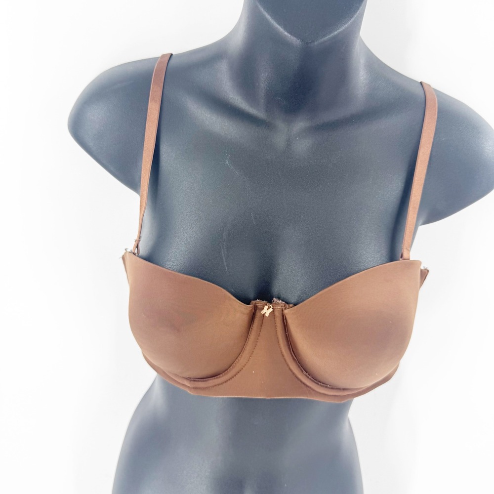 Savage X Fenty Microfiber T-Shirt Bra Cocoa Brown Underwire 32B‎